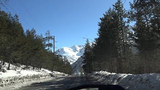 Дорога от Эльбруса до Чегета. The road from Elbrus to Cheget. Из окна автомобиля. #road #travel