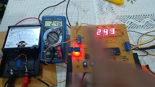 voltímetro com icl7107- teste do funcionamento.