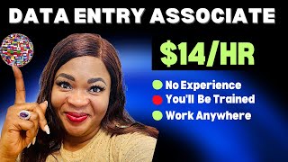 Apply Now. Get Hired as a REMOTE Data Entry Associate TODAY! ($14/Hr) Currently Hiring Remote Jobs