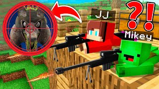 Why Mikey and Jj Hunting on Mutant Wolf in Minecraft !? - Maizen