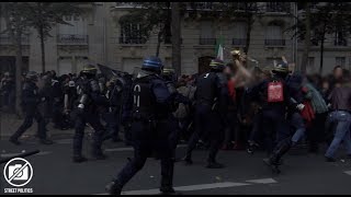 Manif intersyndicale du 9 octobre 2018 à Paris - charges policières