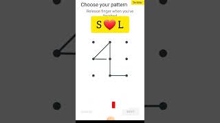 S ❤️L love Pattern lock #viral #pettern #lock #love #shorts  #style