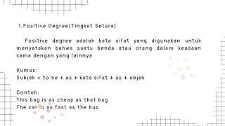 Degree of Comparasion | Mivthahul Fauziah (22882032456)