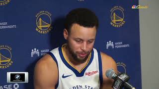 Steph Curry Postgame Interview | Golden State Warriors fall to Sacramento Kings 124-123