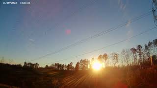 11/29/2023 Beautiful Sky Time Lapse 7am - 6pm EST Awesome Sunset, Cloud Formations & Contrails 4K