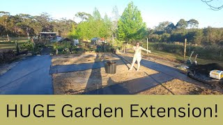 🌽🍉🥒 We doubled the size of our garden! 🌱🌾🌻