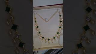 #gold necklace stone model