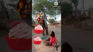 icecream🍦 cream🍧🐒  Bandar mama Aaye Funny video#YouTube short 😀😀🙉🐈🐈‍⬛