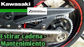 Como estirar cadena de Kawasaki Z1000 SX