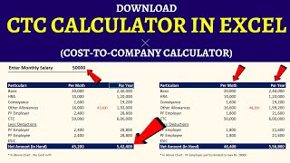 Download - CTC Calculator in Excel 📊 (Cost-To-Company Calculator)