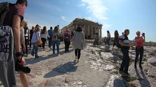 Athens - Walking up the entrance to the Acropolis