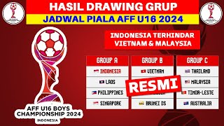 Jadwal Piala AFF U16 2024 - Hasil Drawing Piala AFF U16 2024