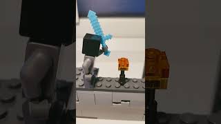 lego minecraft Steve  mining diamonds