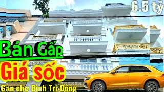 (Bán Gấp) nhà đẹp Bình Tân 4x16m, 4 tầng Giá rẻ. Hẻm 6M đường Bình Trị Đông.. Giáp Khu Tên Lửa