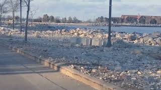 Pershing Park Drive Destroyed after February 2020 Storm