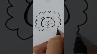 lion drawing easy | رسم أسد سهل