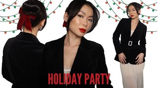 GRWM Holiday Party Vlog (Hair, Makeup, Outfit)