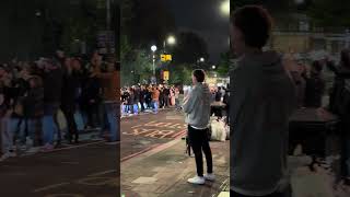 Inter fans celebrating championship in London