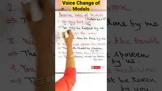 Passive Voice of Modals #shorts #viral #education #shortsvideo  #Voice_change #Voicechange_of_Modals