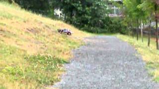 traxxas slash 4x4 at skate park