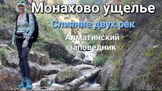 Монахово ущелье⛰️ Слияние Среднего Талгара и Правого Талгара. Алматинский заповедник.