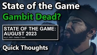 Quick Thoughts on Bungie's State of the Game 2023 (Gambit Portion) - Destiny 2