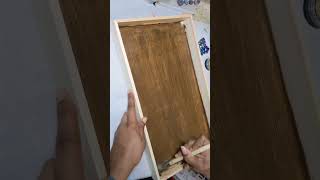 How to "Stain" Unfinished Wood With Antique Wax #shorts