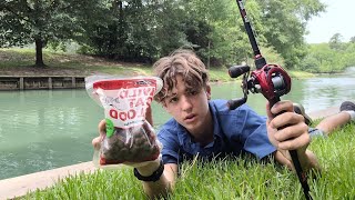 I caught a ONE EYED catfish while FISHING!!