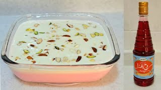 Rose Agar Agar Pudding Recipe | Eid Special | Rooh Afza Milk Pudding |Easy Dessert |@shamiraskitchen