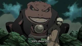 Naruto uses Sage mode to hurt Obito Rikudou Minato is surprised by Naruto's power