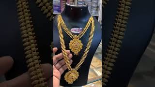 Latest Gold Long Haram Designs with weight & Price/Gold Necklace designs 2023#gold #haram #jewellery