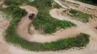 Getting the Jeep Wangler muddy at the Rouch Off Road Park.