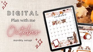 October 2022 Digital Plan with me! | Monthly calendar and overview ft. Peep The Bow Creations