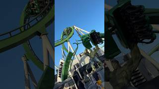 the INCREDIBLE HULK roller coaster 🟢🟢