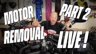 Triumph Bobber motor removal part 2