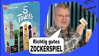 5 Towers - das raffinierte Kartenspiel um Timing und Mut