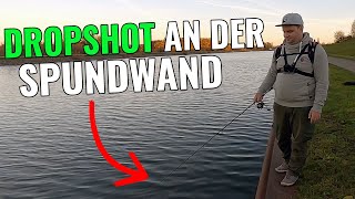 Dropshot an der Spundwand - Angeln am DEK || Angeln in Dortmund || Pantoffel angelt