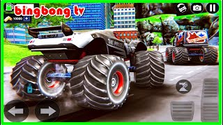 Police Monster Truck Stunts Driver Simulator 3D - Car Extreme Impossible City Driver - Game Android