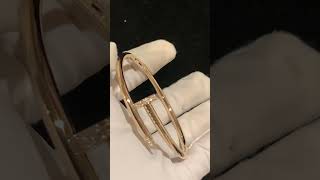 Custom Made Cartier Juste Un Clou Nail Bangle Bracelet 18K Real Gold With Diamonds For Men And Women