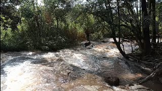 Passeando na cachoeira no meio da natureza ar livre - Visão da Natureza 🌱