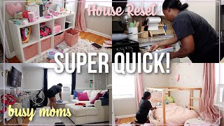 10 MINUTE RESET | DAILY CLEANING ROUTINE FOR BUSY MOMS, SPEED CLEANING MOTIVATION, QUICK HOUSE RESET