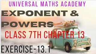 Maths Class 7th Ch-13 Exponent & Powers Exercise 13.1