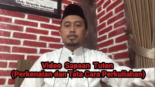 Video Sapaan Tuton Pertemuan Pertama