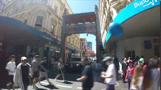 Time Lapse of Melbourne Pedestrian Zone Intersection