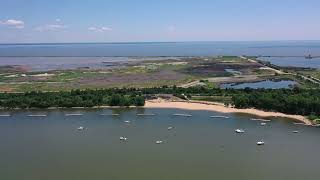 Drone Journey Over Hart-Miller Island | Exploring Baltimore, Maryland's Scenic Coastal Beauty Short