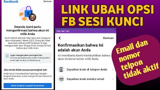 Atasi sesi kunci fb opsi kode email dengan link ubah opsi