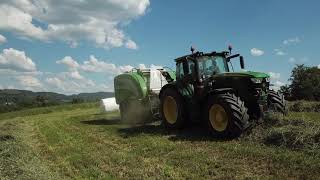 John Deere Power | 2 X 6155R | 6120M | Pressing