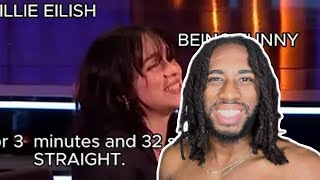 REACTION | Billie Eilish Being Funny for 3 Minutes & 32 Seconds