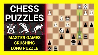 Chess Puzzles to Practice. Themes: Master games, Crushing, Long puzzle. Learn Chess