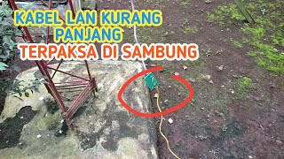 menyambung kabel lan rj45 karena kepepet.